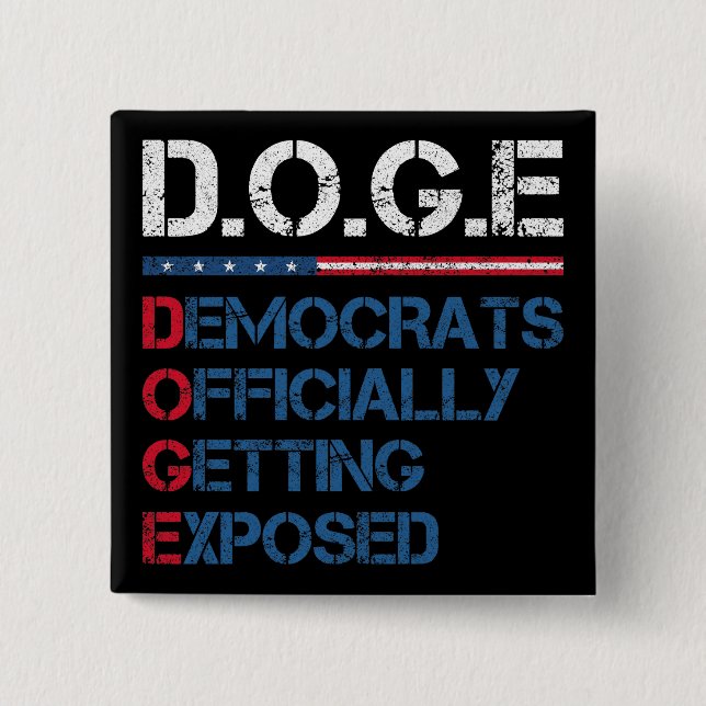 DOGE Department Of Government Efficiency Button (Front)