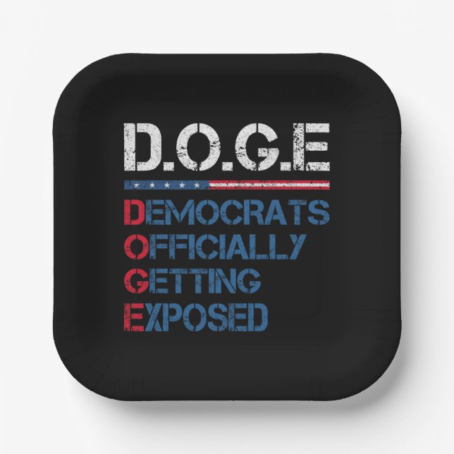 DOGE Department Of Government Efficiency Paper Plates (Front)