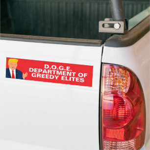DOGE Department Of Greedy Elites funny parody Bumper Sticker