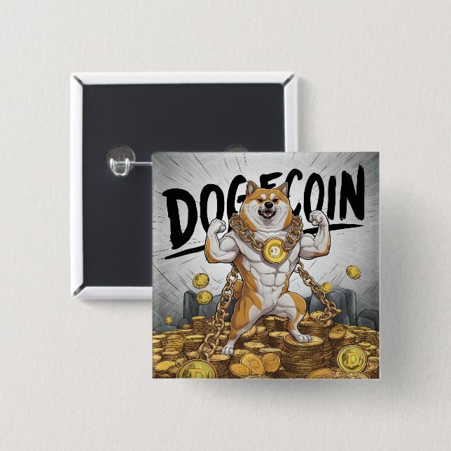 Doge Dog Button (Front & Back)