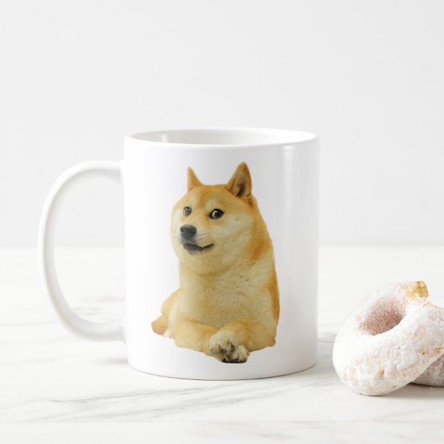 Doge Dog Meme Mug Double Sided (With Donut)