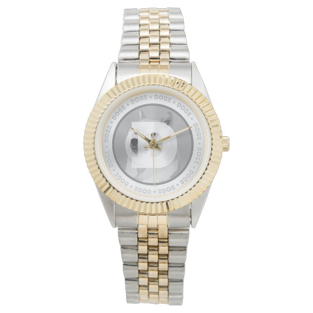 DOGE dogecoin : Silver Watch (Front)