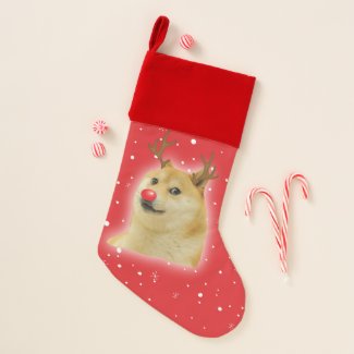 Doge Dogright Doggo Dog Christmas Meme Card red Christmas Stocking