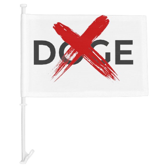Doge Elon Musk Disappointed Tesla Owners Car Flag (Front)
