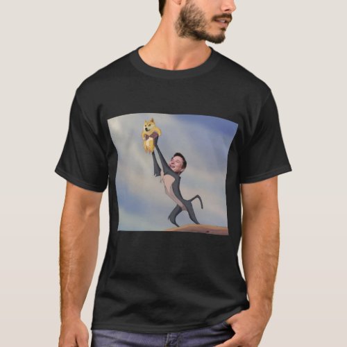 Doge Elon Musk Lion King Meme T_Shirt