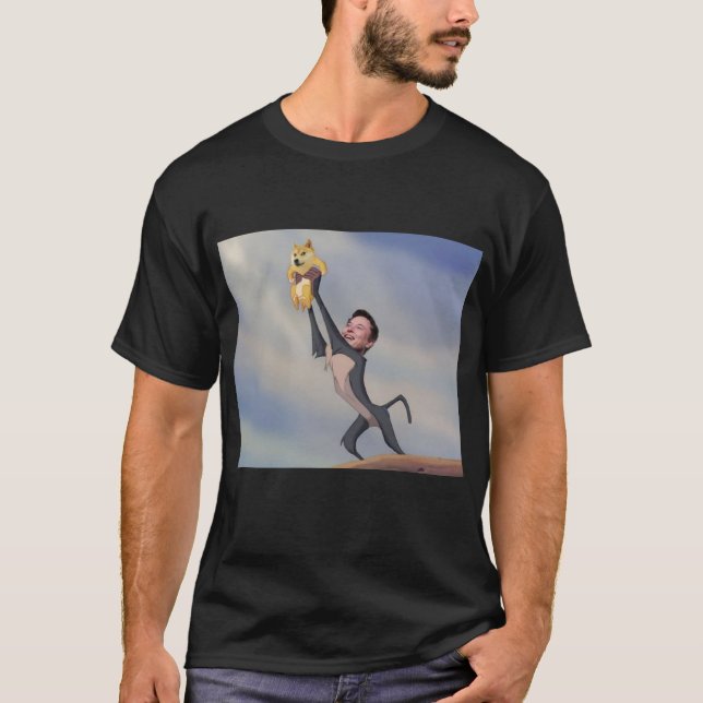 Doge Elon Musk Lion King Meme T-Shirt (Front)