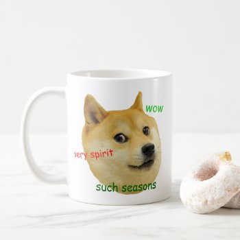 Doge Holiday Funny Meme Coffee Mug by RandomLife at Zazzle