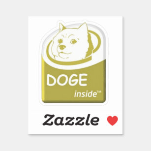 Doge Inside sticker. Dogecoin Sticker