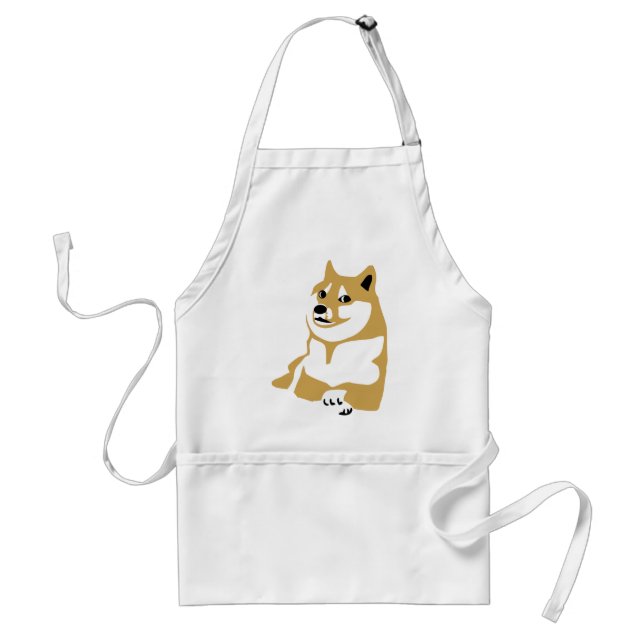 Doge - internet meme adult apron (Front)