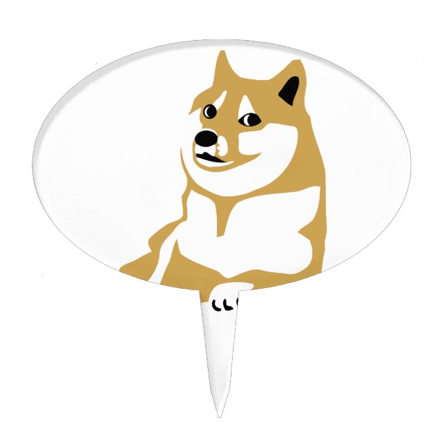 Doge - internet meme cake topper (Front)