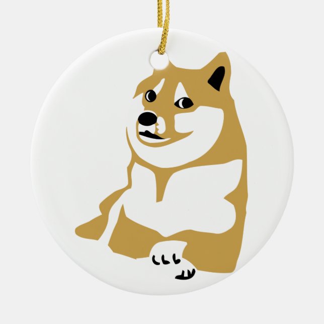 Doge - internet meme ceramic ornament (Front)
