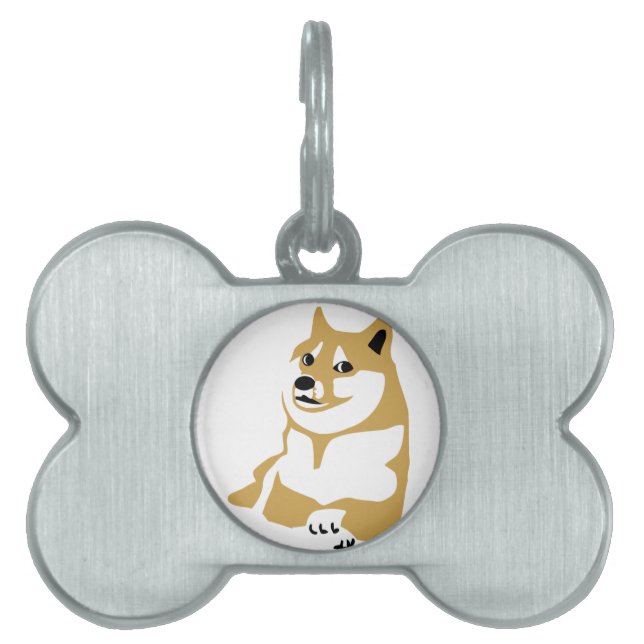 Doge - internet meme pet tag (Front)