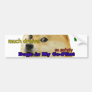 Doge is My Co-Pilot Bumper Sticker
