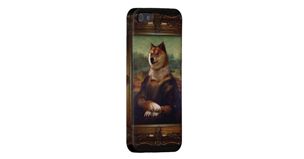 Doge Mona Lisa Fine Art Shibe Meme Painting iPhone SE/5/5s Cover | Zazzle