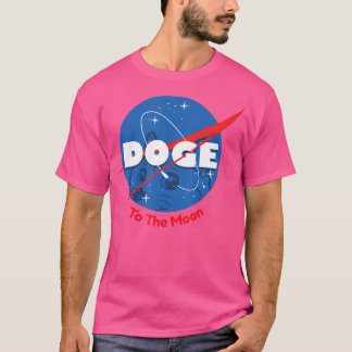Doge Space Print To The Moon Dogecoin T-Shirt