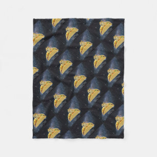 doge space taco meme fleece blanket
