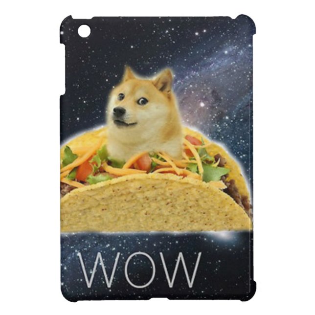 doge space taco meme iPad mini case (Back)