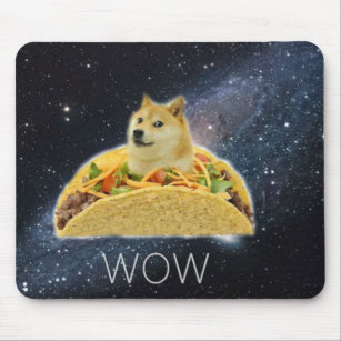 doge space taco meme mouse pad