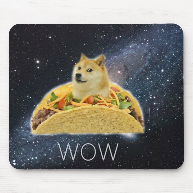 doge space taco meme mouse pad (Front)