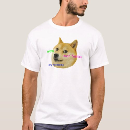 Doge Such Fashion Meme T_shirt