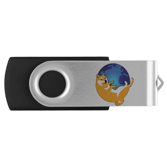 Doge Trolling Firefox Funny Meme Flash Drive (Front)