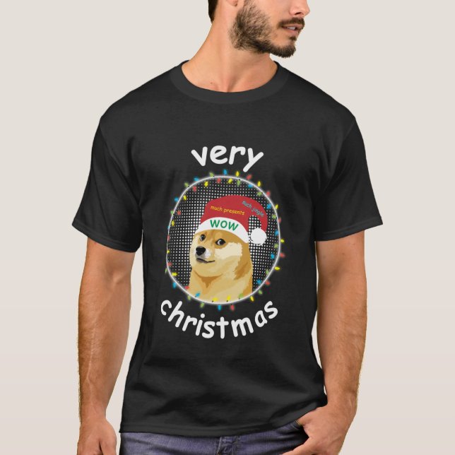 Doge Very Christmas Essential T-Shirt (Front)