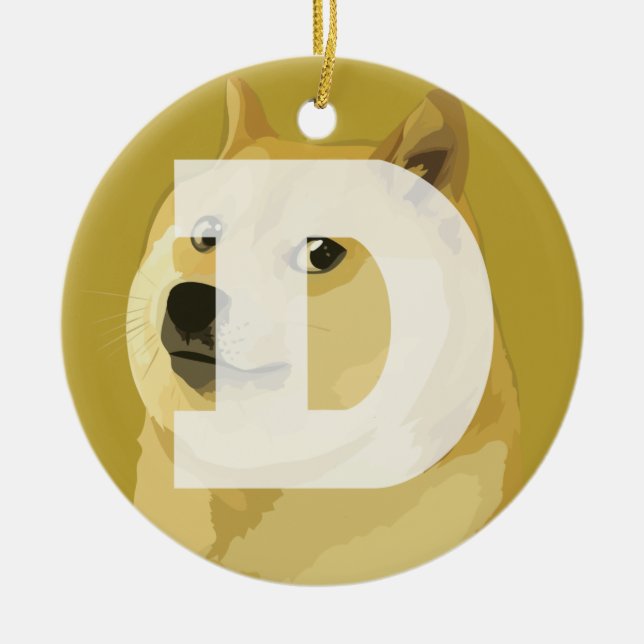 Dogecoin Christmas Ornament (Front)