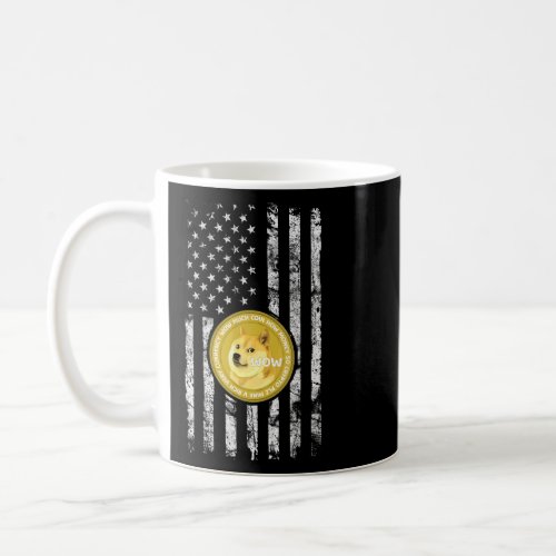 Dogecoin Crypto Coin American Flag Patriotic  Coffee Mug