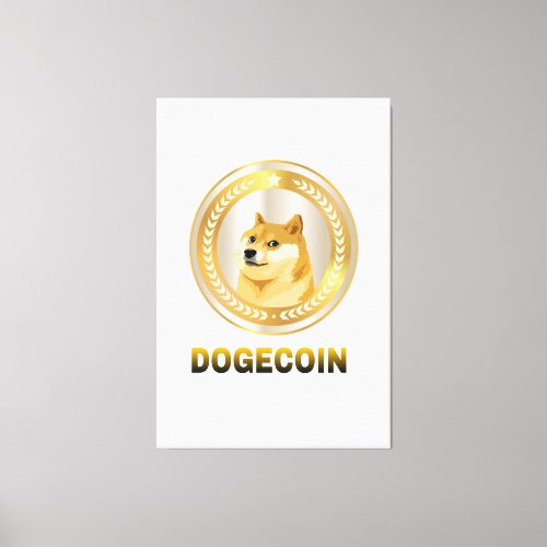 Dogecoin crypto currency doge to the moon 13 canvas print
