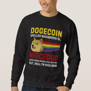 Dogecoin Crypto Meme Dogecoin Backwards  Cryptocur Sweatshirt