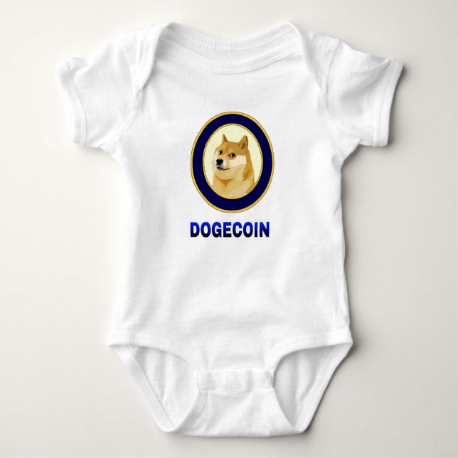 Dogecoin cryptocurrency to the moon. 11. baby bodysuit (Front)