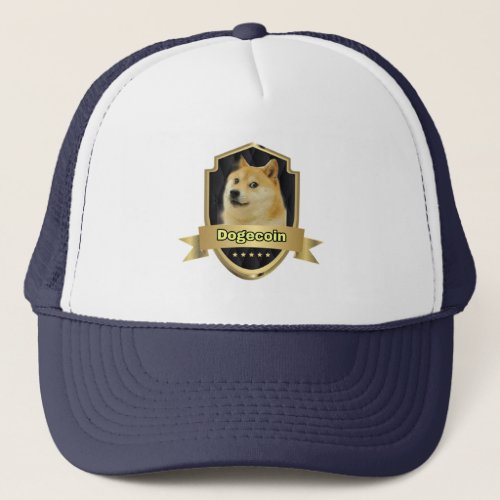 Dogecoin cryptocurrency to the moon 1 trucker hat