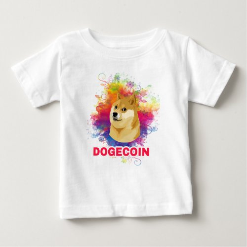Dogecoin cryptocurrency to the moon  8 baby T_Shirt
