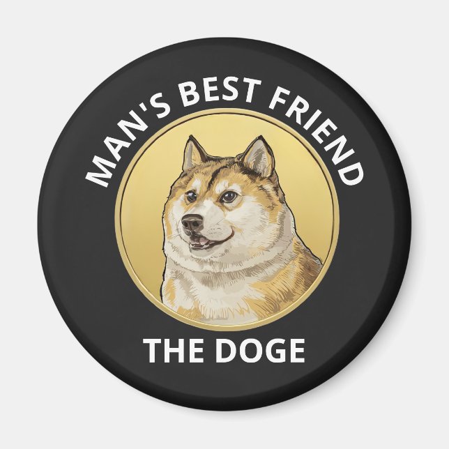 Dogecoin Dog Personalized  Magnet (Front)
