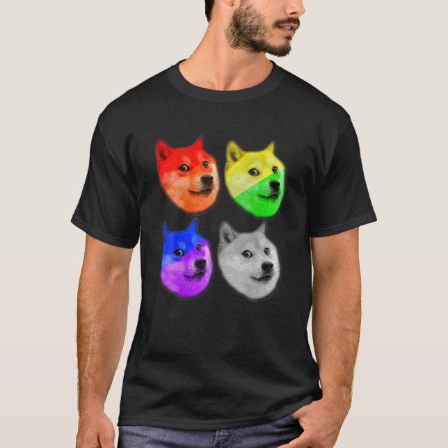 Dogecoin Doge Crypto Top Meme Funny LGBT Flag LGBT (Front)