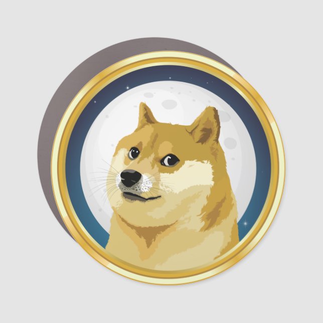 Dogecoin Doge Day 4/20 Stock Market Crypto Funny Car Magnet (Front)