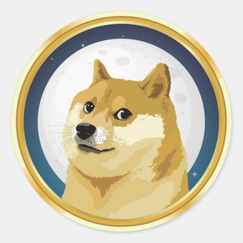 Dogecoin Doge Day 420 Stock Market Crypto Funny Classic Round Sticker