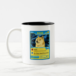 Dogecoin DOGE Hodl Meme Funny Crypto Gift Two-Tone Coffee Mug