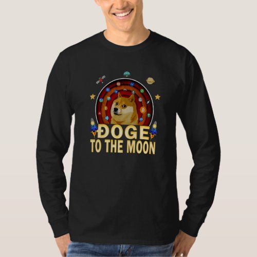 Dogecoin Doge Hodl To The Moon Crypto Meme Dogecoi T_Shirt