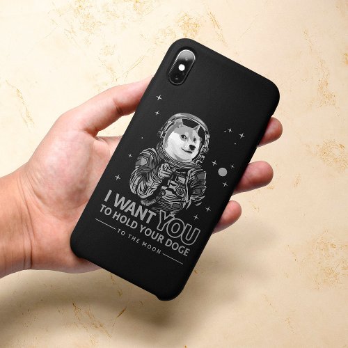 Dogecoin Doge I Want You To The Moon Crypto Funny iPhone 12 Pro Max Case