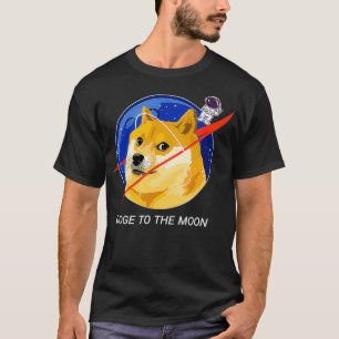 Dogecoin Doge To the Moon HODL Crypto Meme T-Shirt