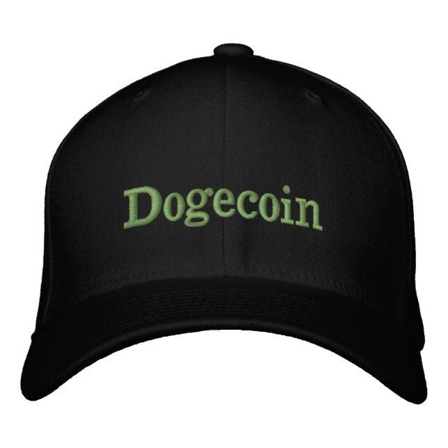 Dogecoin Embroidered Baseball Cap (Front)
