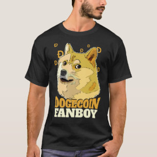 Dogecoin Fanboy Doge and Crypto T-Shirt
