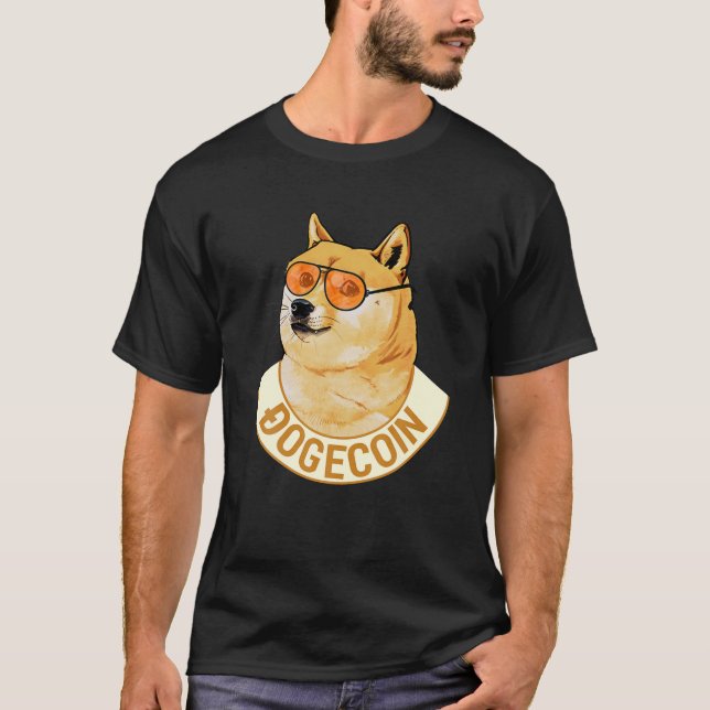 Dogecoin Funny Cryptocurrency Meme HODL T-Shirt (Front)