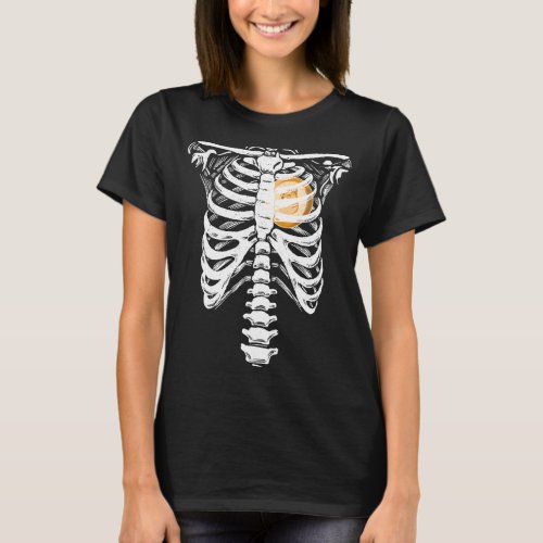 Dogecoin Heart Skeleton Rib Cage Love Doge Hodl Sk T_Shirt