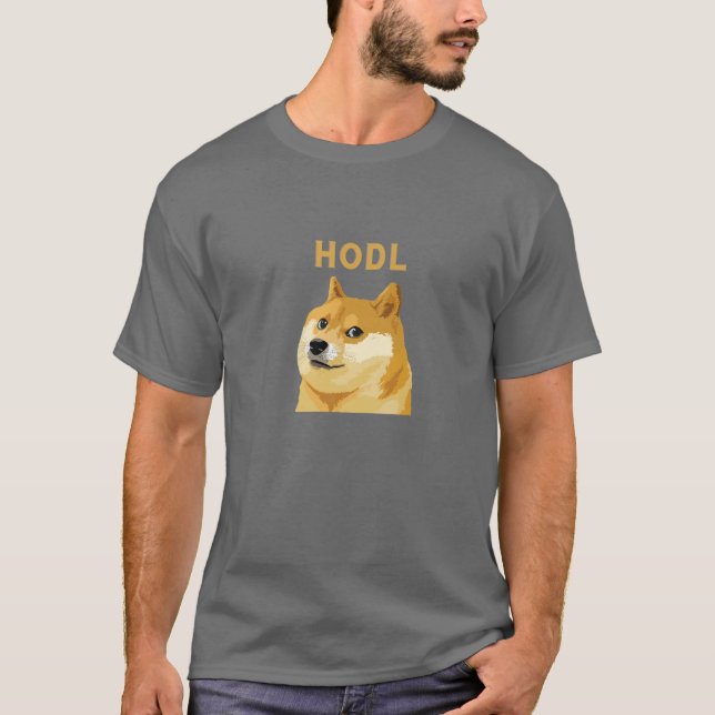 Dogecoin HODL Cryptocurrency T-Shirt (Front)