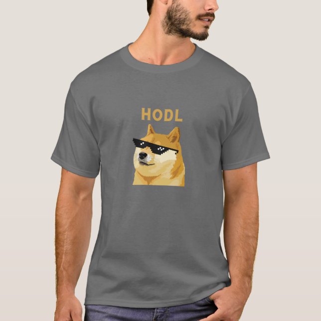 Dogecoin HODL Cryptocurrency T-Shirt (Front)