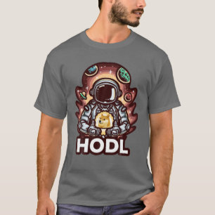 Dogecoin HODL To The Moon Doge Coin Astronaut Cryp T-Shirt