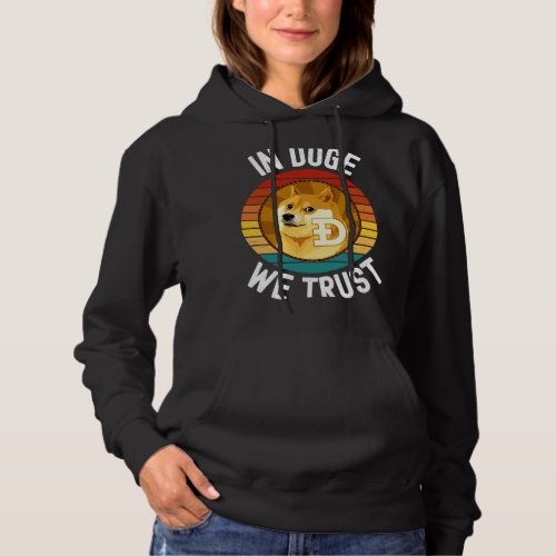 Dogecoin  In Doge We Trust Sunset Hoodie