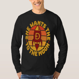 Dogecoin  meme Doge She wants the D Rocket to the  T-Shirt